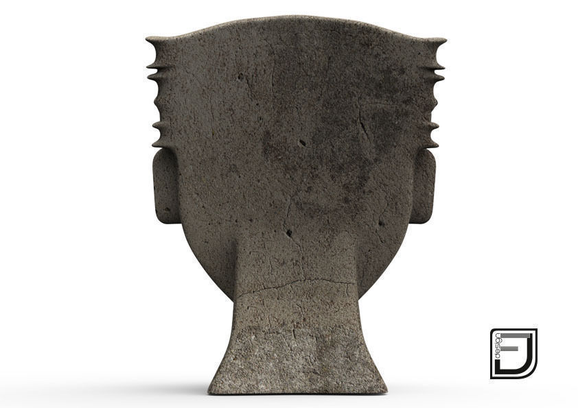 Happy Face From The Olmeca Culture 3D model_4