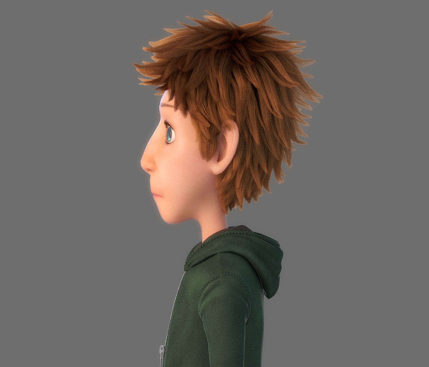Cartoon Boy Rigged 3D model_4