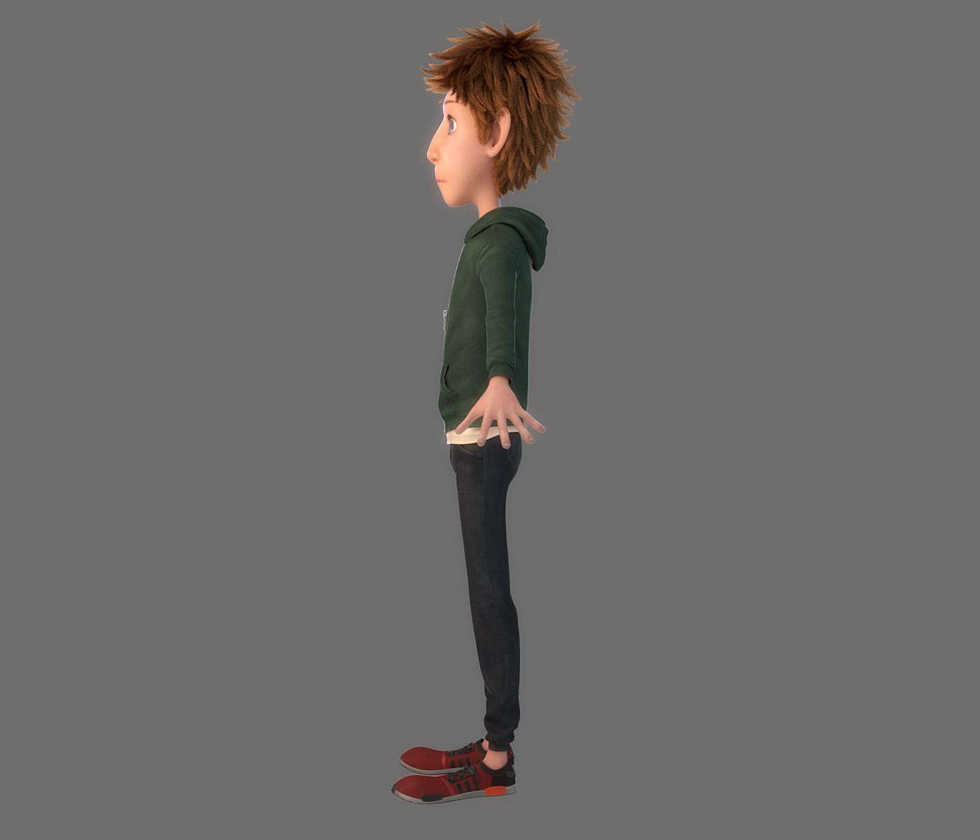 Cartoon Boy Rigged 3D model_8