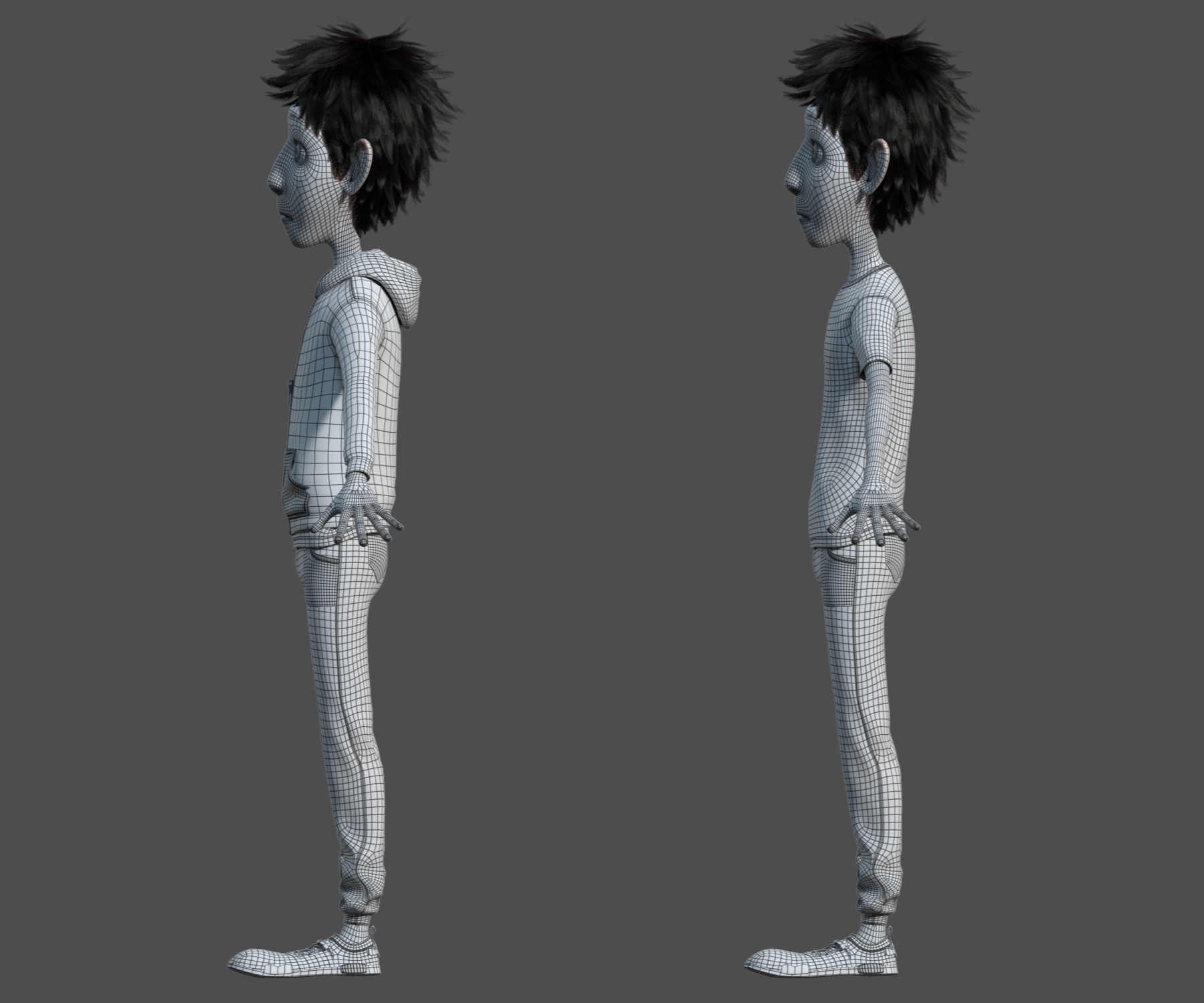 Cartoon Boy Rigged 3D model_18