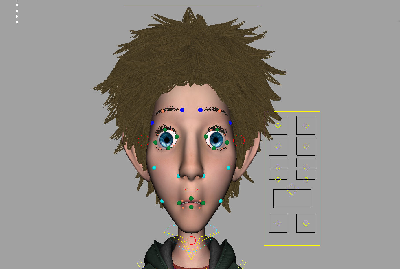 Cartoon Boy Rigged 3D model_27
