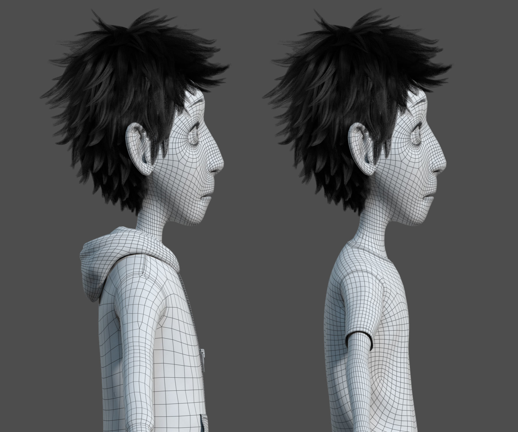 Cartoon Boy Rigged 3D model_15
