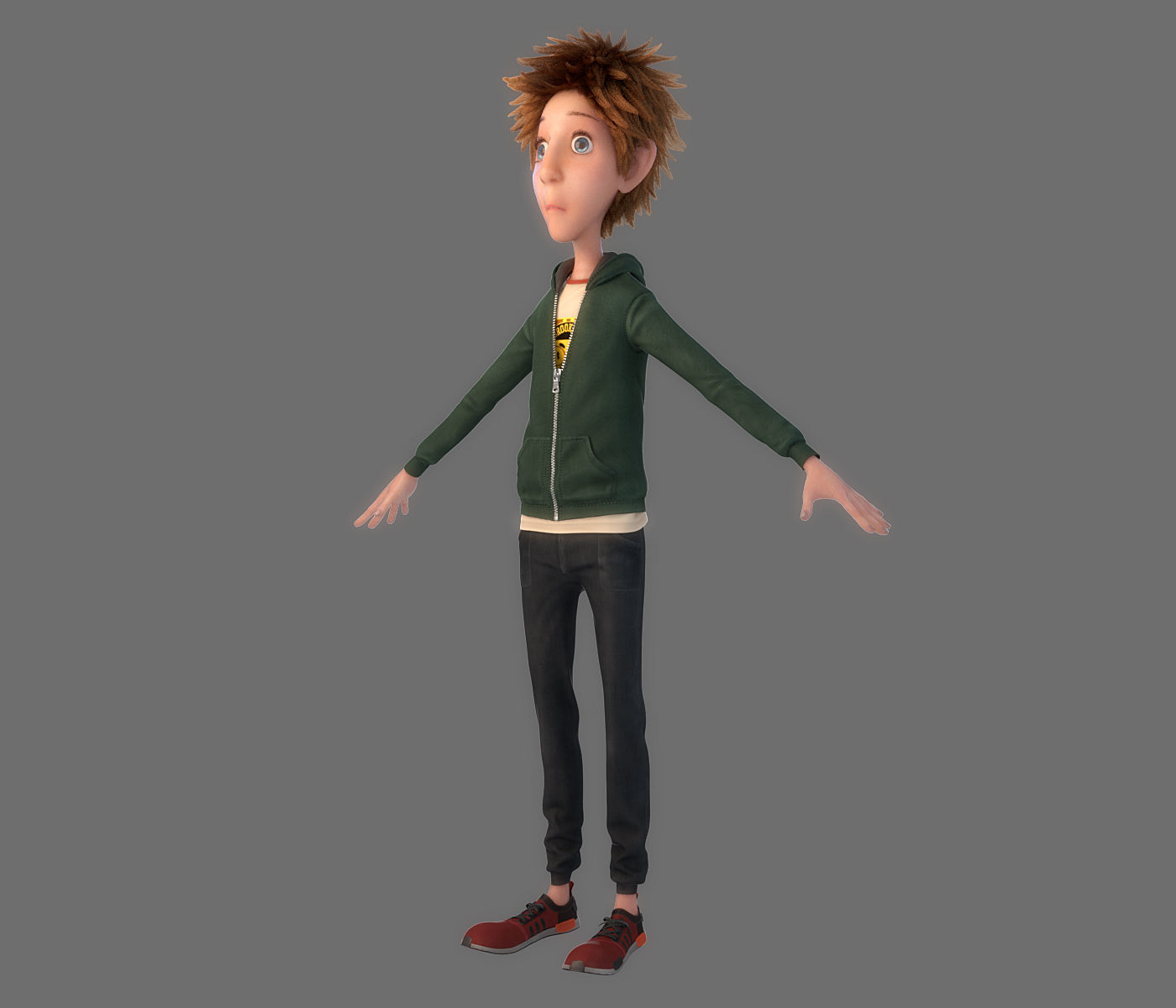 Cartoon Boy Rigged 3D model_7