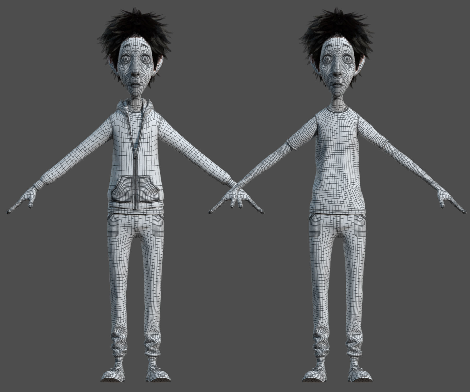 Cartoon Boy Rigged 3D model_17
