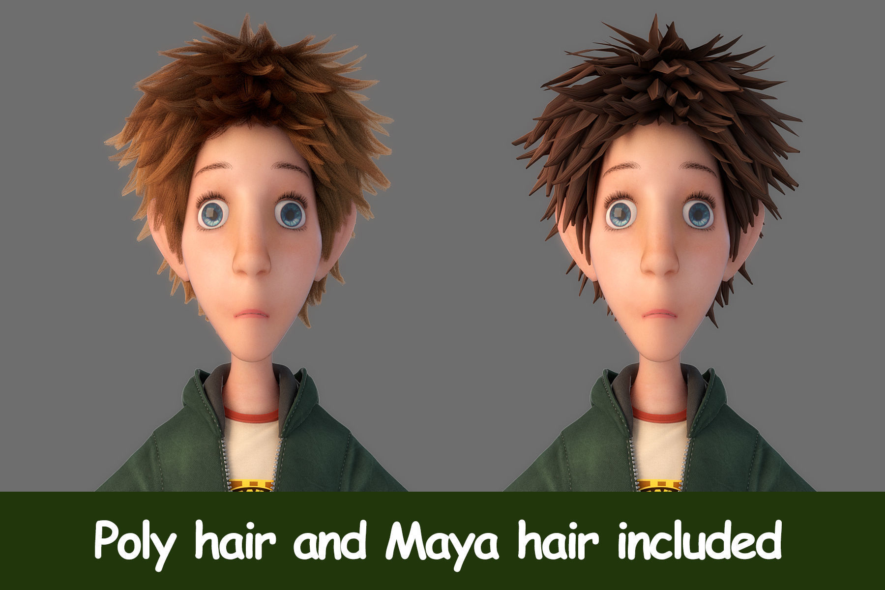 Cartoon Boy Rigged 3D model_10