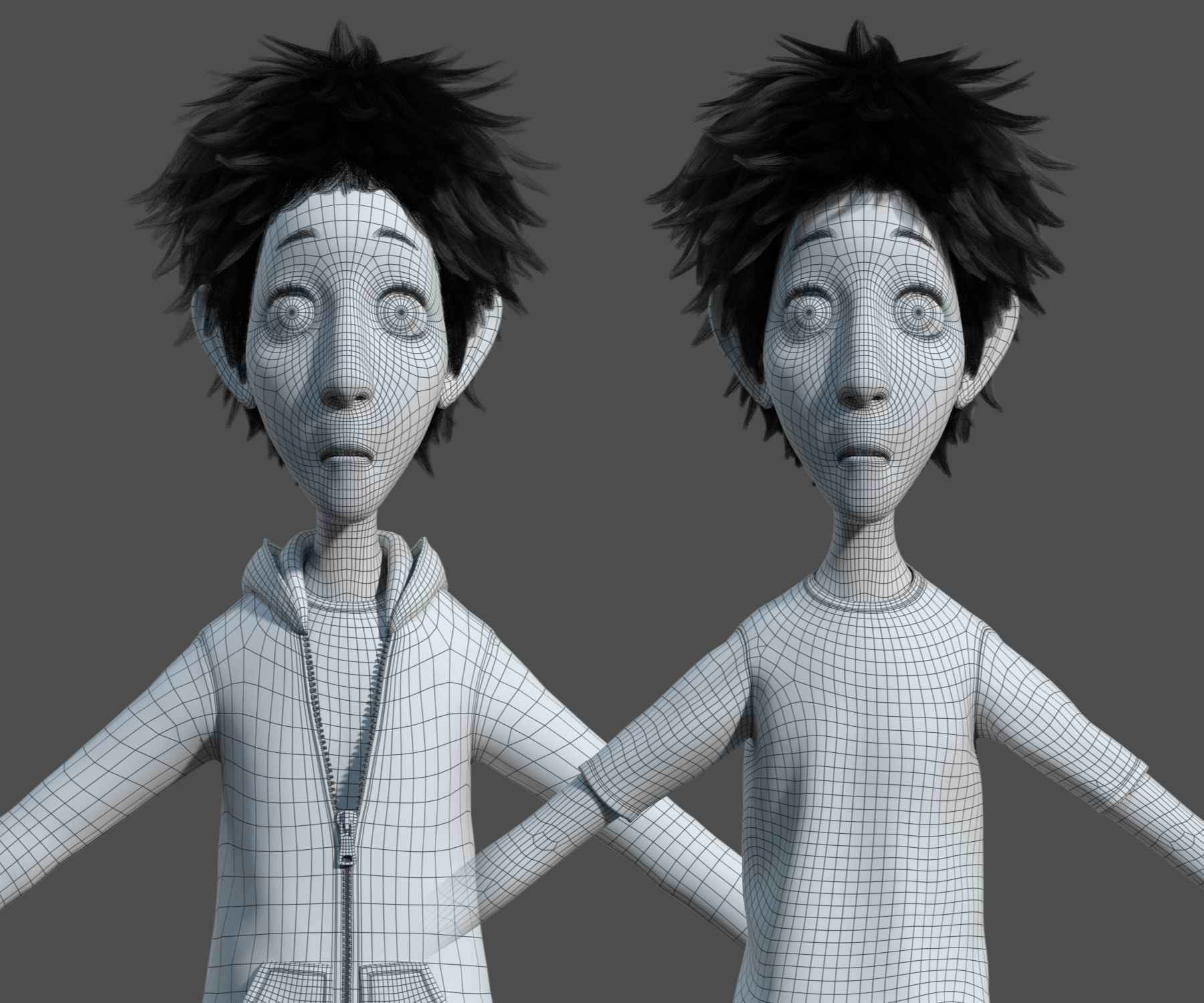 Cartoon Boy Rigged 3D model_12