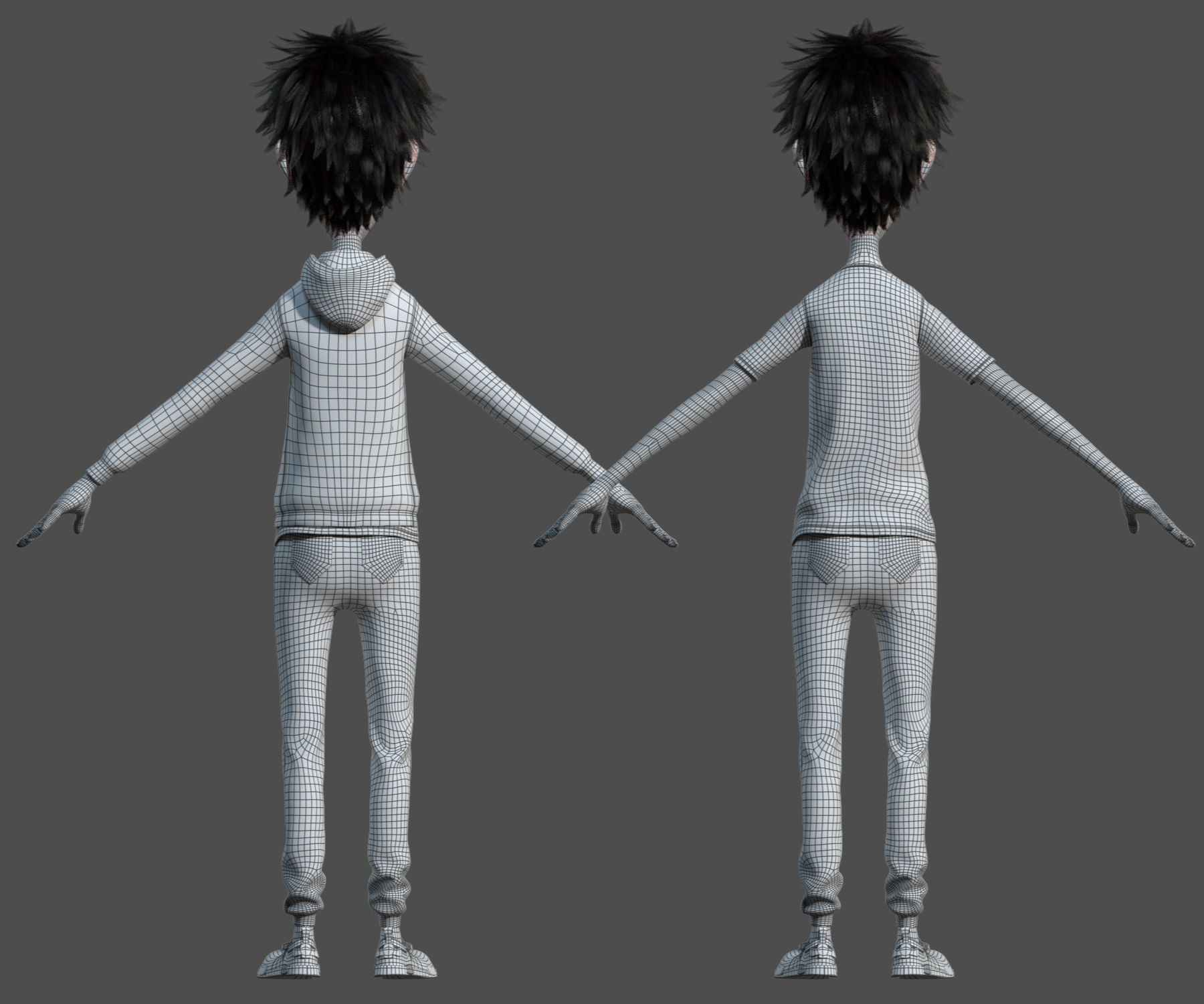 Cartoon Boy Rigged 3D model_19