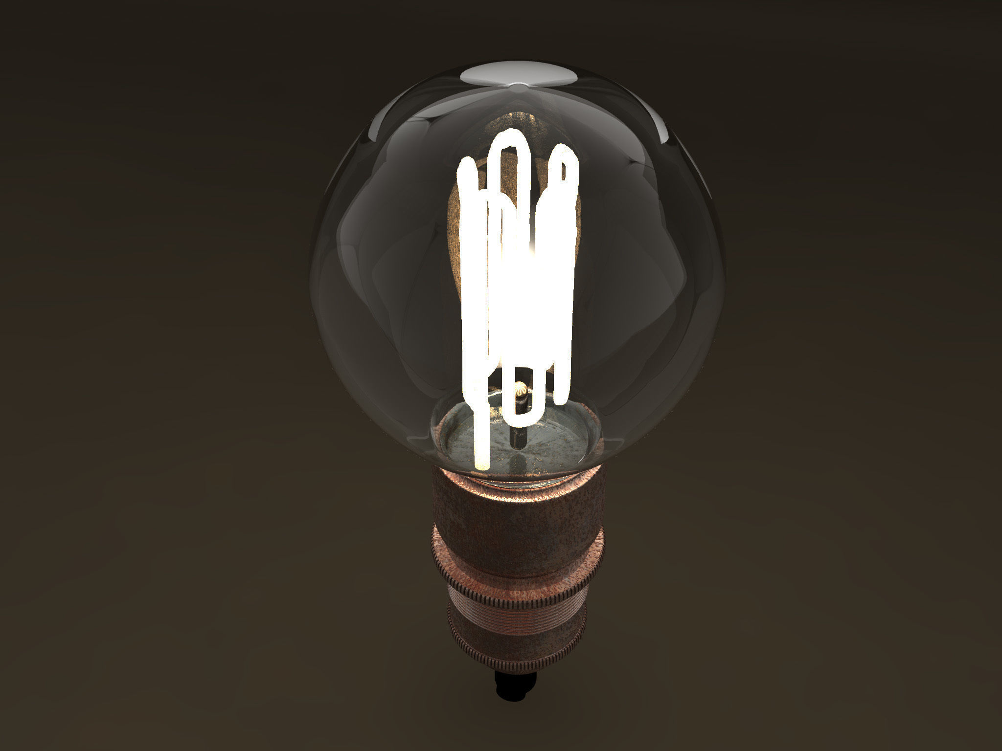 Eco-filament Pear shaped bulb 3D model_3