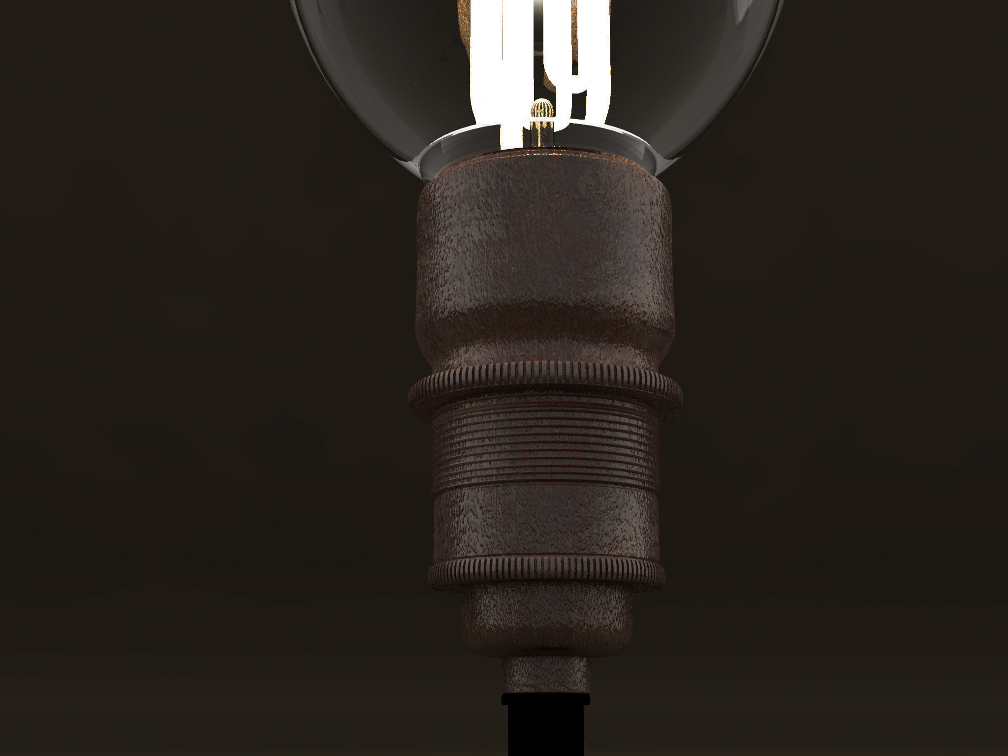 Eco-filament Pear shaped bulb 3D model_2