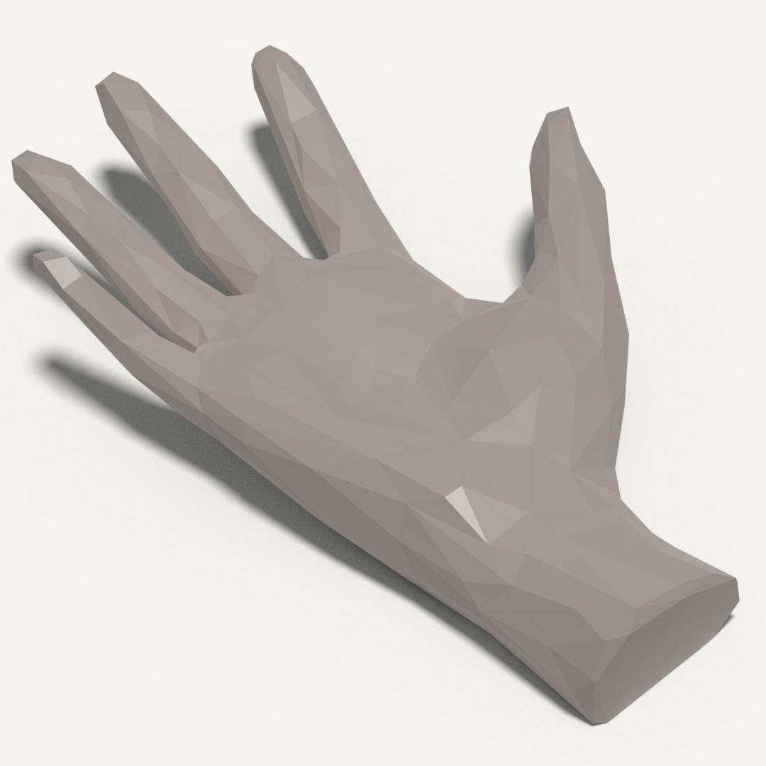 Hand low poly Low-poly 3D model_5