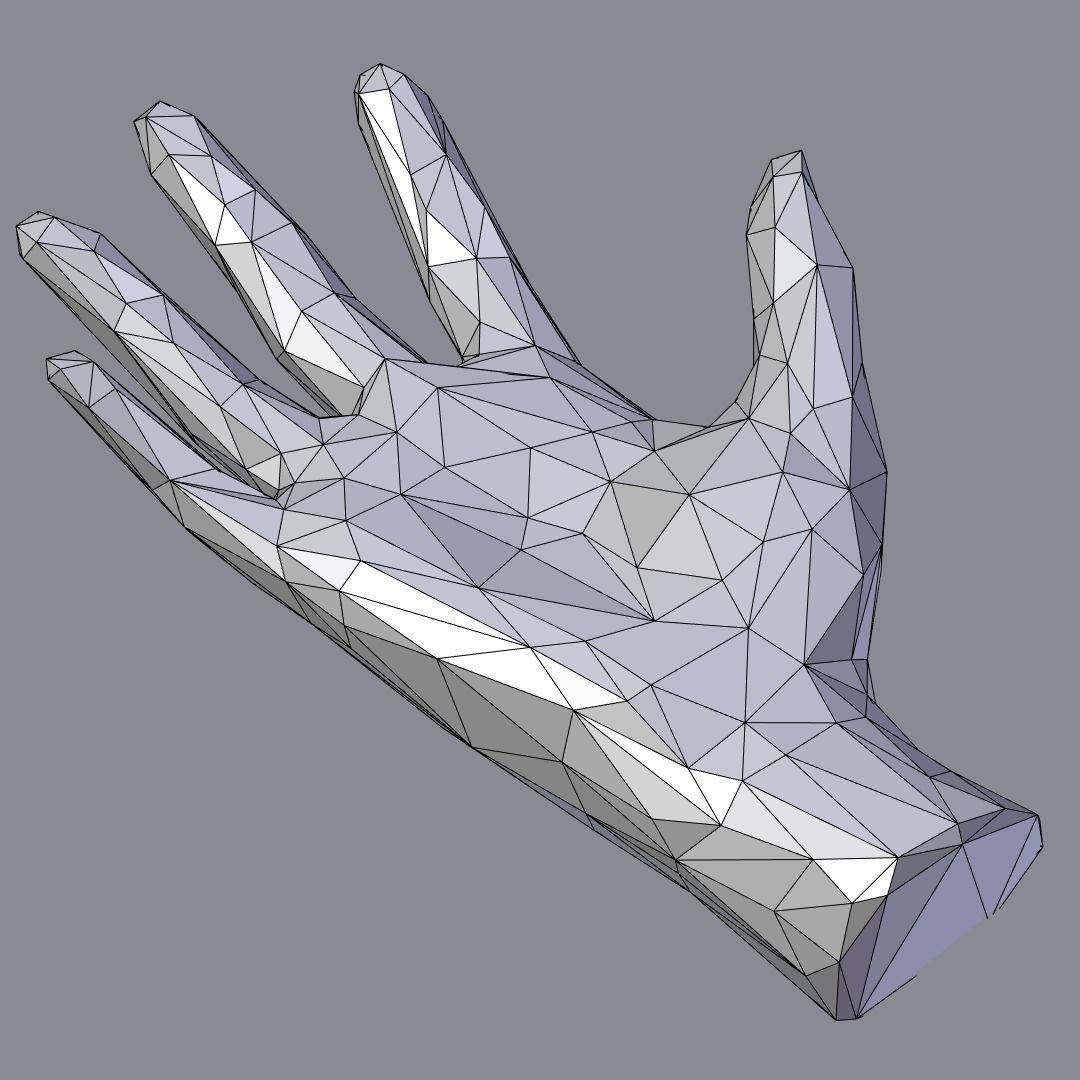 Hand low poly Low-poly 3D model_11