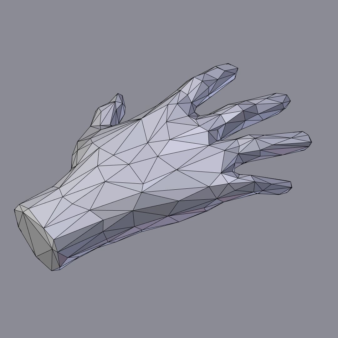 Hand low poly Low-poly 3D model_7