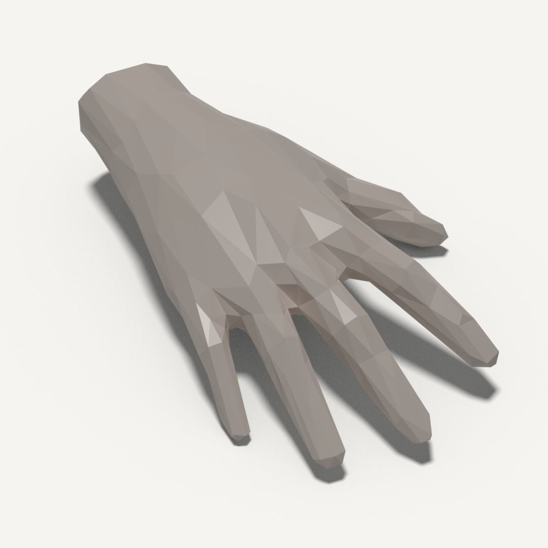 Hand low poly Low-poly 3D model_2