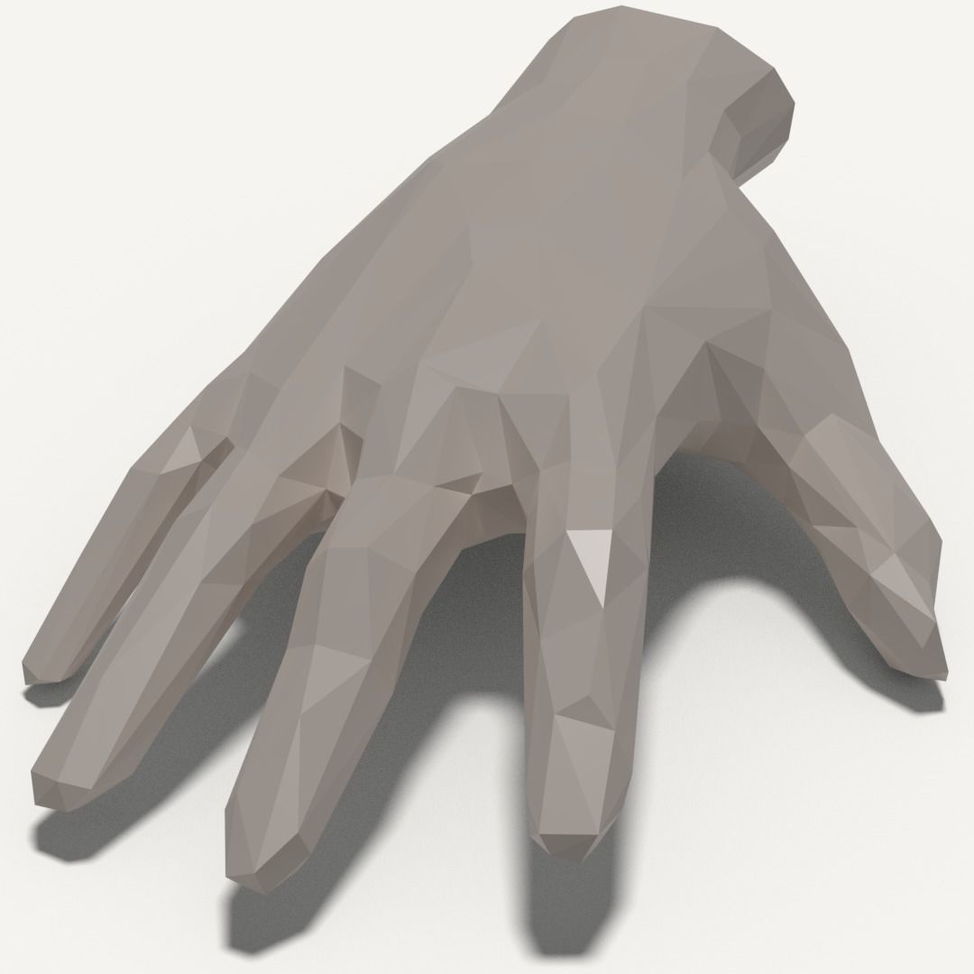 Hand low poly Low-poly 3D model_3