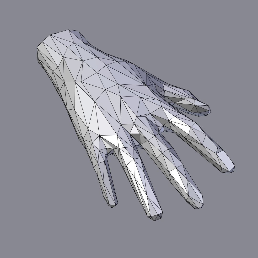 Hand low poly Low-poly 3D model_8