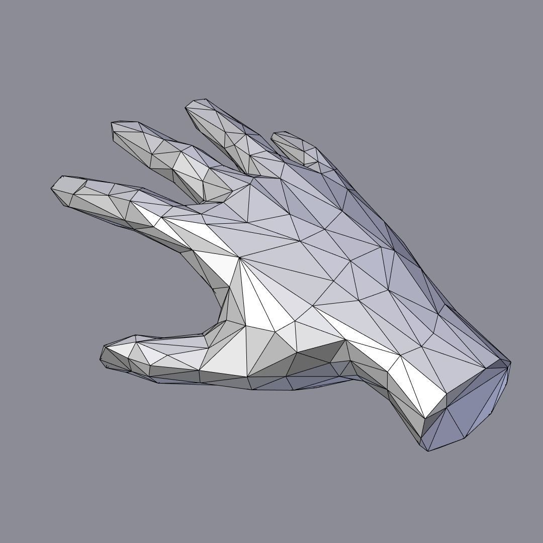 Hand low poly Low-poly 3D model_6