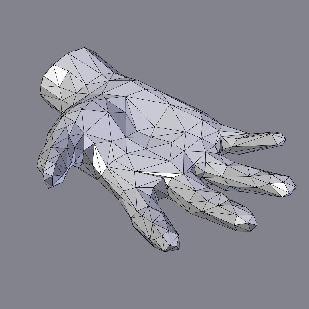 Hand low poly Low-poly 3D model_10