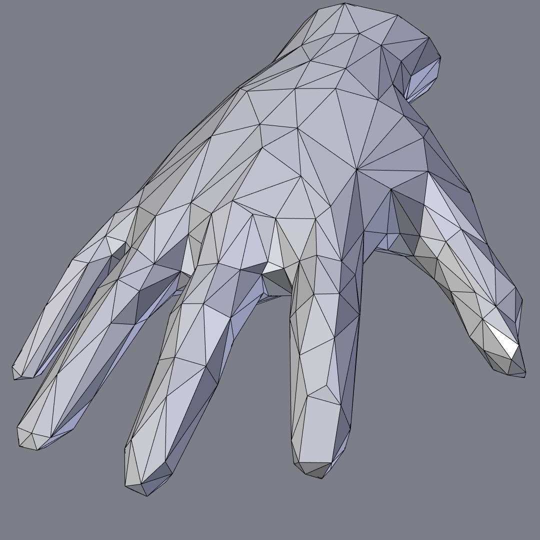 Hand low poly Low-poly 3D model_9