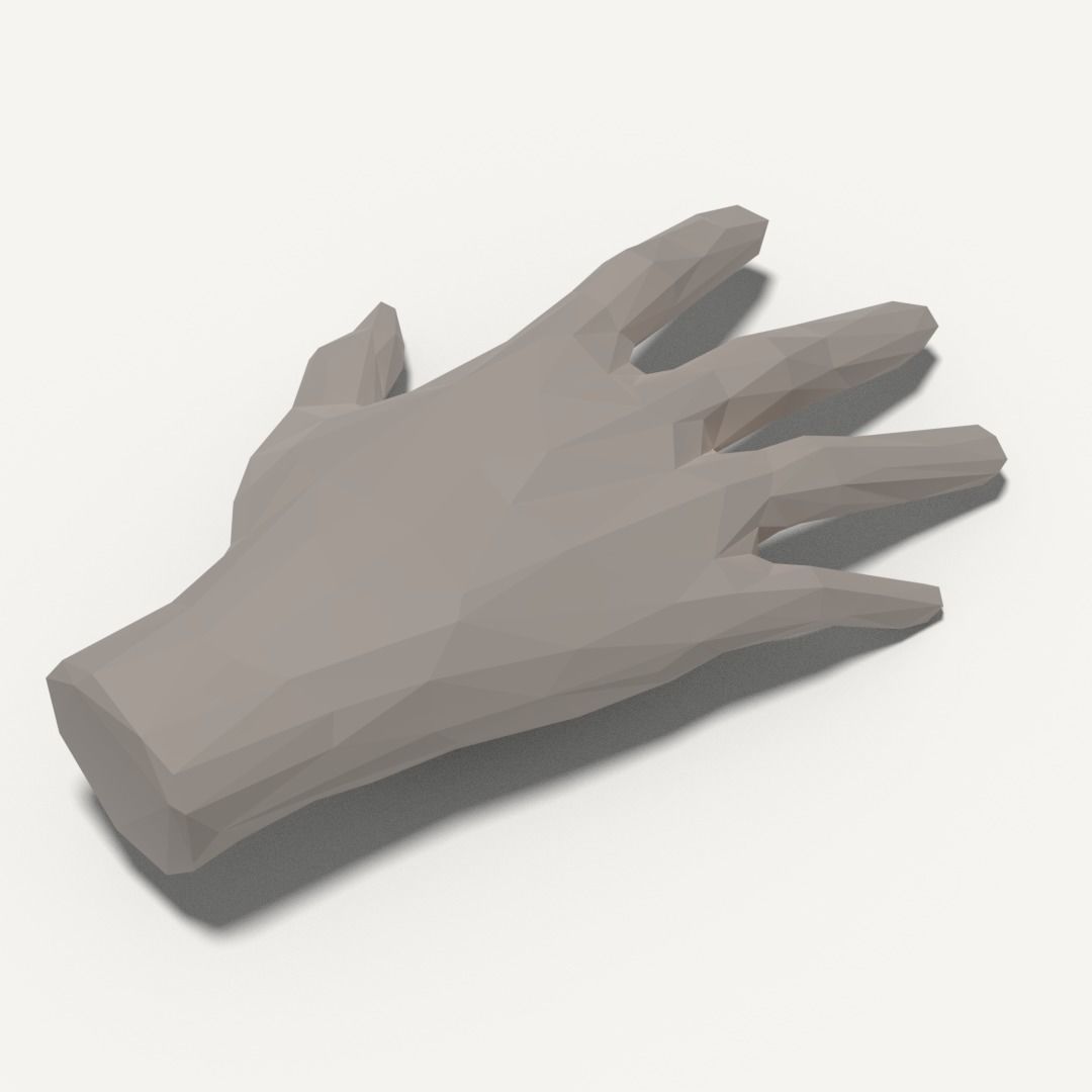 Hand low poly Low-poly 3D model_1