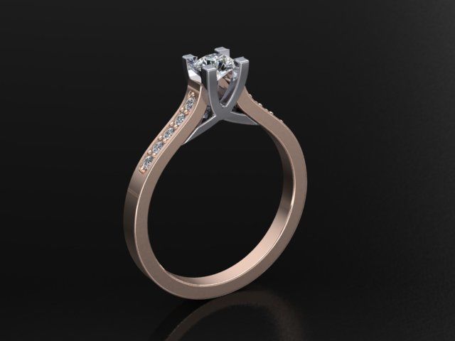 Engagement Solitary Ring  3D print model
