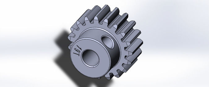 Tamiya TT-01 E Pinion Gear 19T 3d Print Model 3D print model