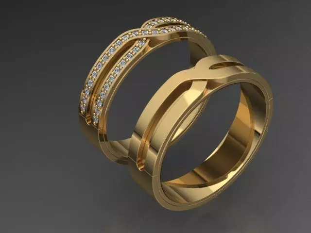 Wedding Twisted Band 3D print model