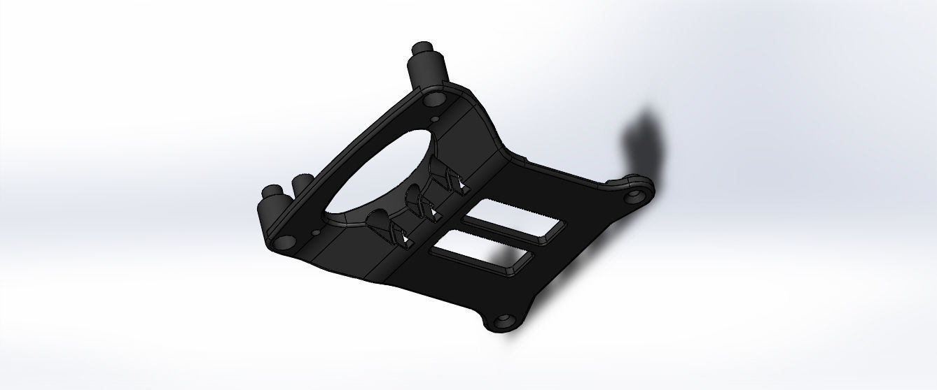 Tamiya TT-01 E Chassis Skid Plate Bumper Mount 3D Print Model 3D print model_1