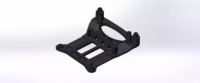 Tamiya TT-01 E Chassis Skid Plate Bumper Mount 3D Print Model 3D print model