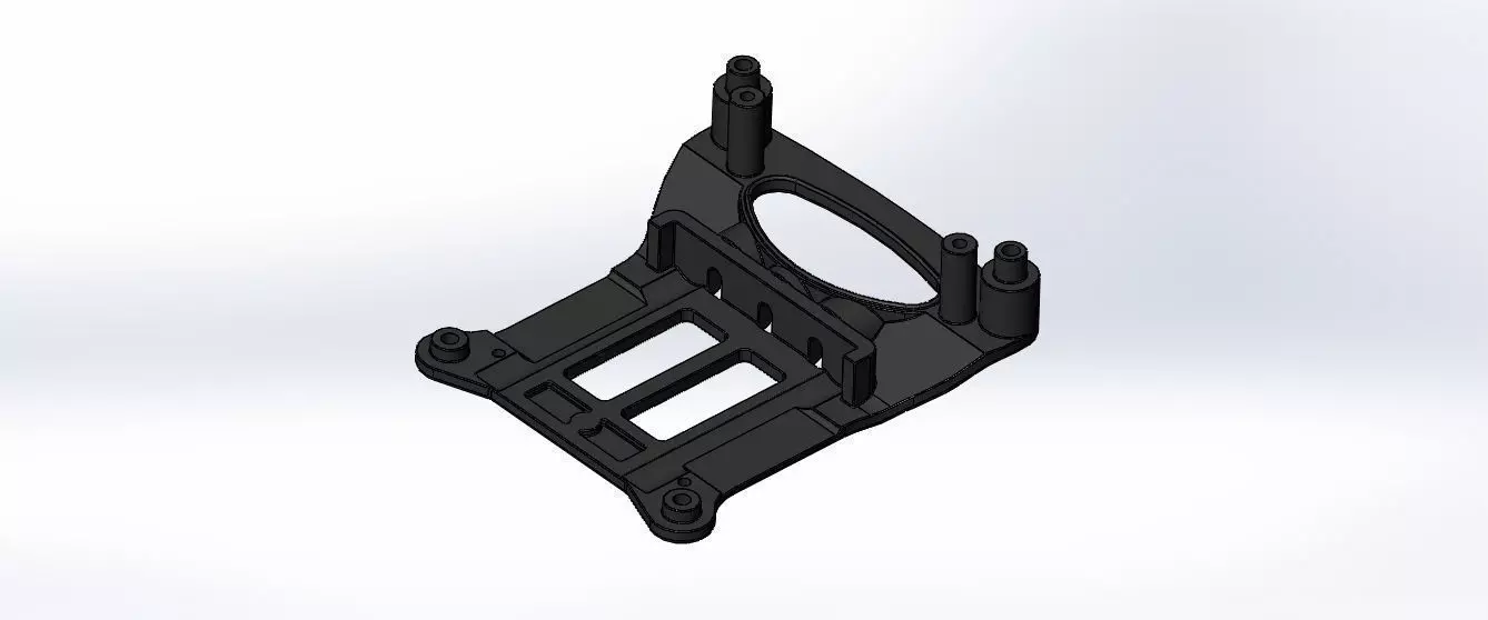 Tamiya TT-01 E Chassis Skid Plate Bumper Mount 3D Print Model 3D print model_0