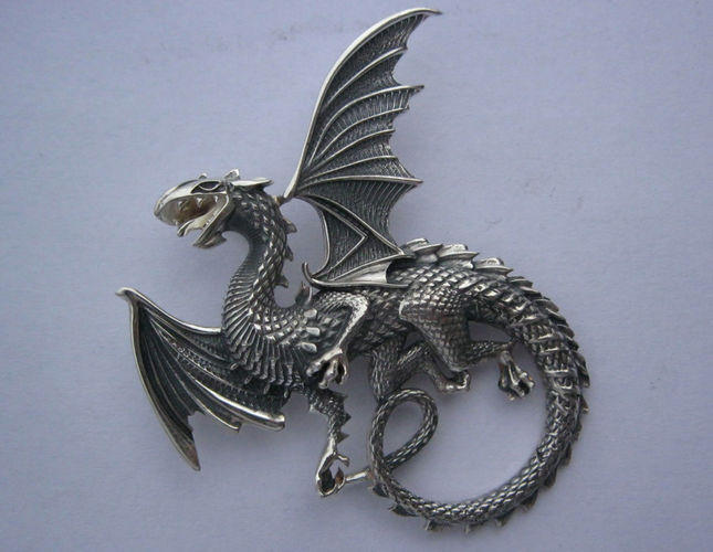 Whitby wyrm Dragon pendant 3D print model