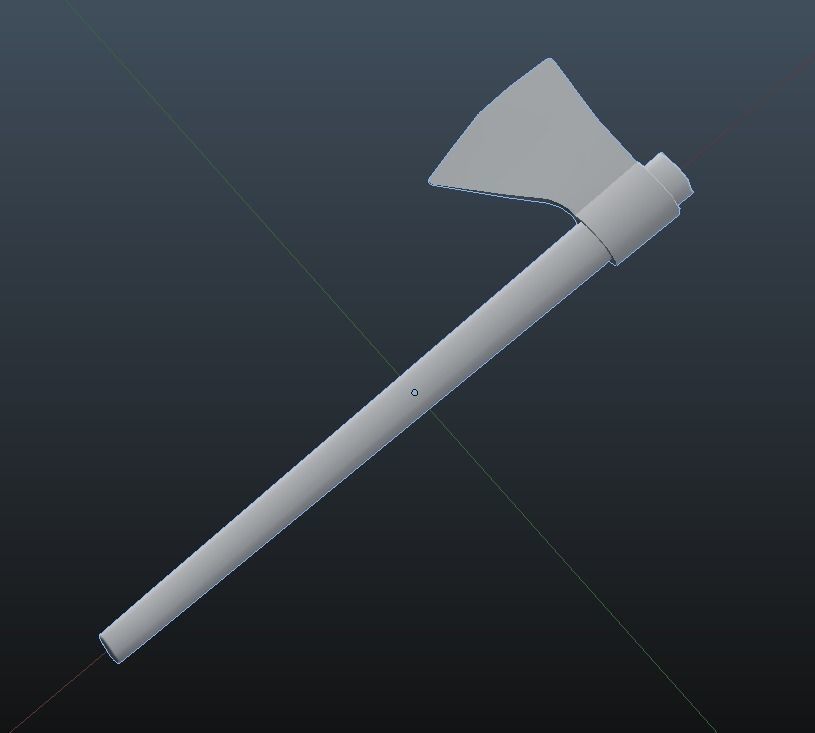 Realistic Medieval Axe Low-poly 3D model_6