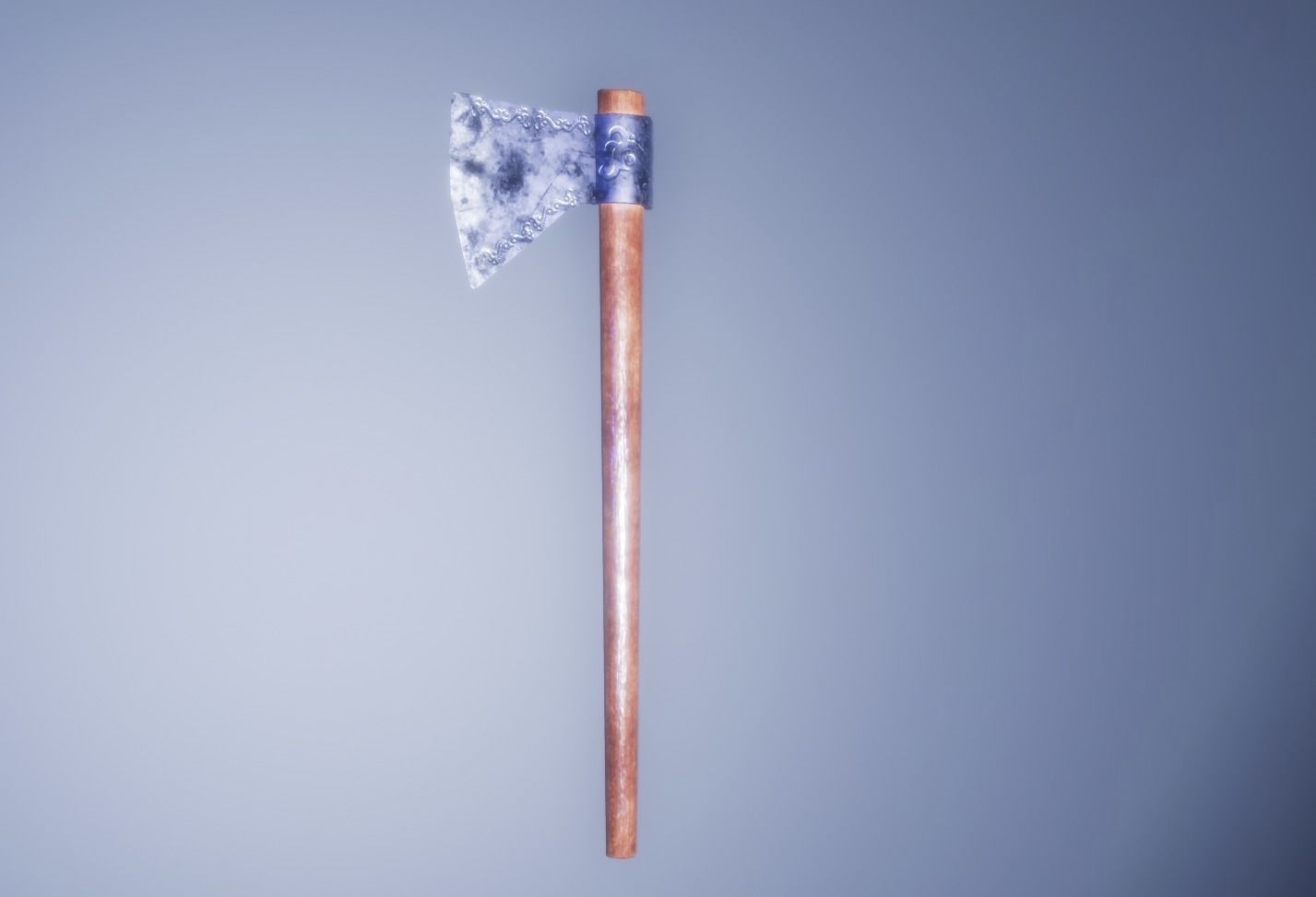 Realistic Medieval Axe Low-poly 3D model_2