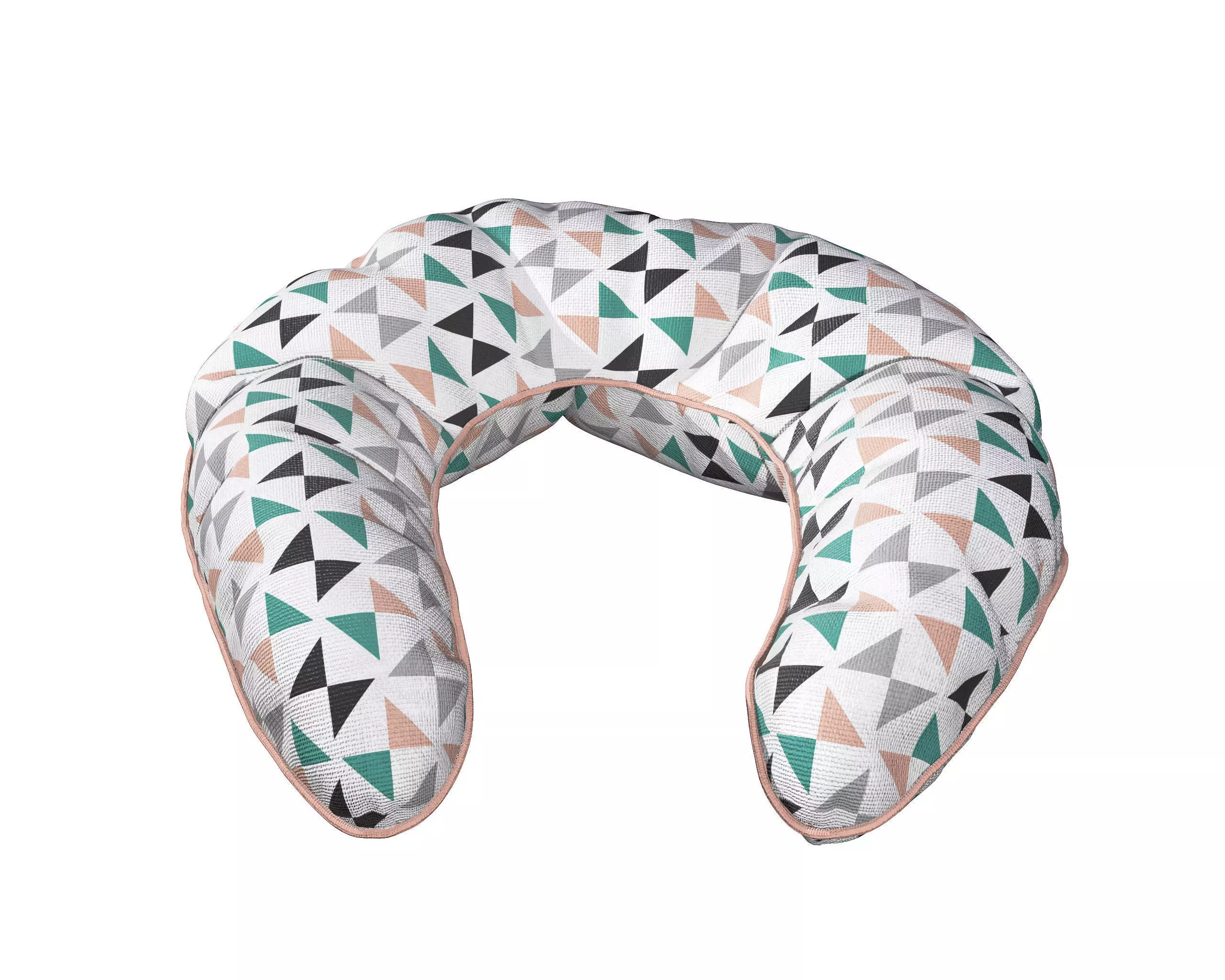 Neck Pillow - Triangles pattern 3D model_0