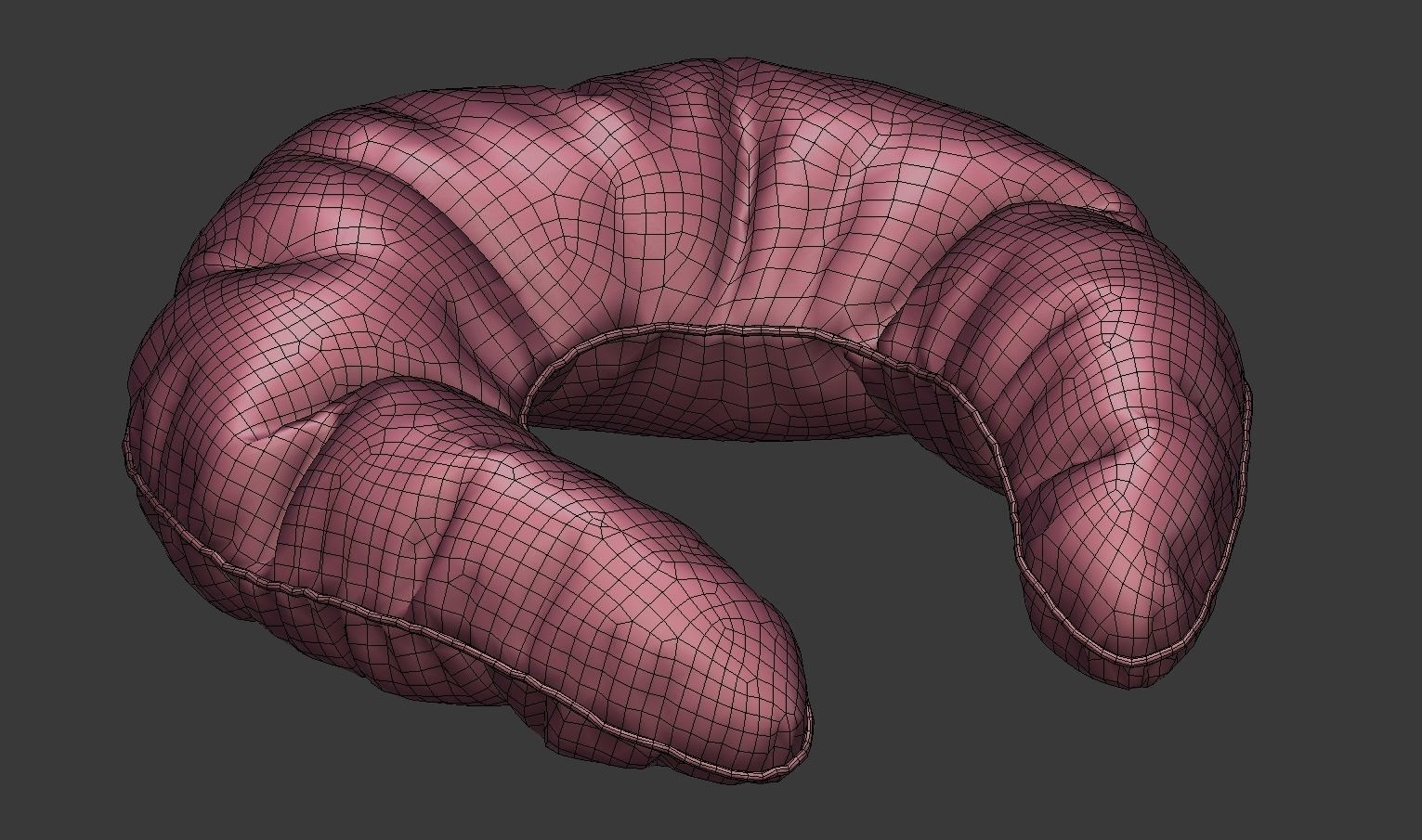 Neck Pillow - Triangles pattern 3D model_10