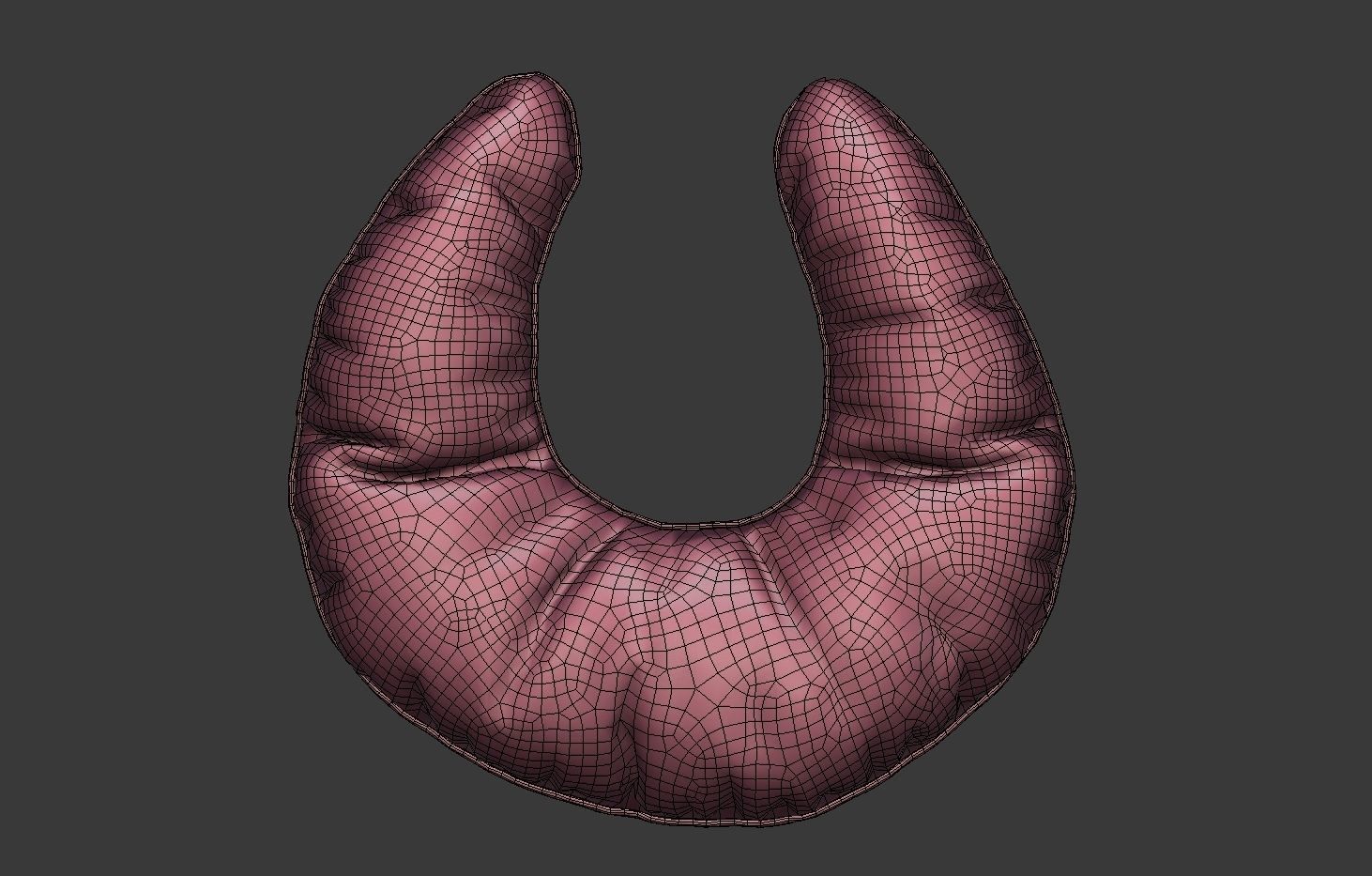 Neck Pillow - Triangles pattern 3D model_11