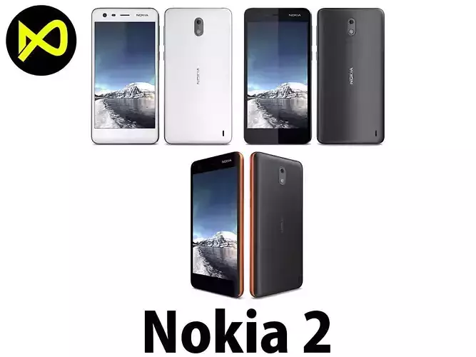 Nokia 2 All Colors 3D model