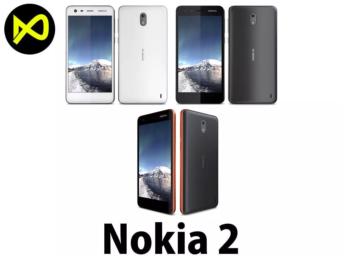Nokia 2 All Colors 3D model_0