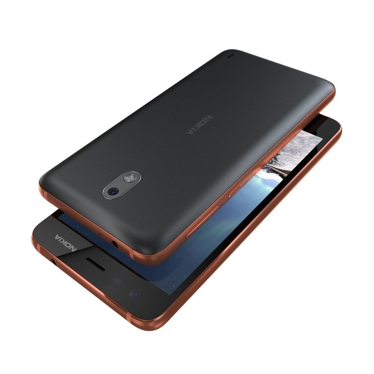 Nokia 2 Copper 3D model_1
