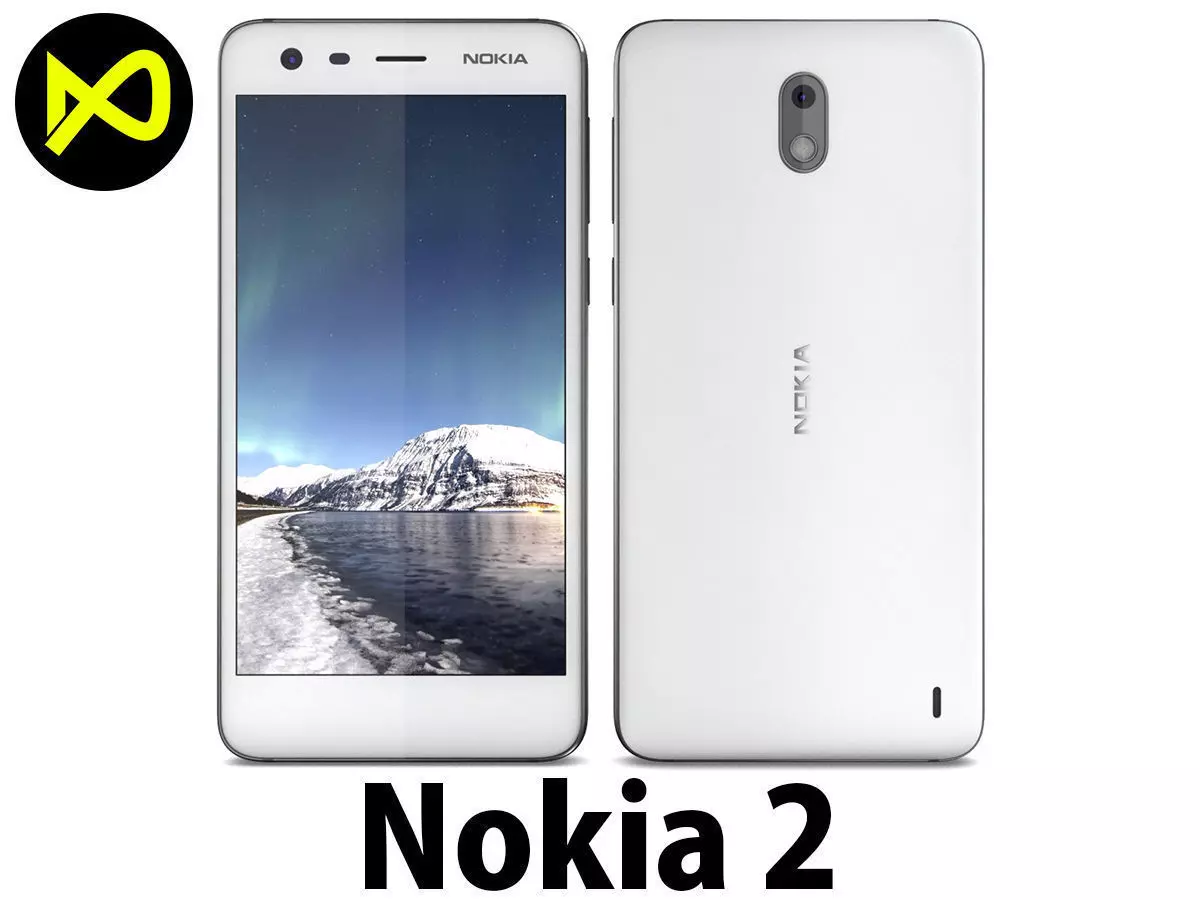 Nokia 2 White 3D model_0