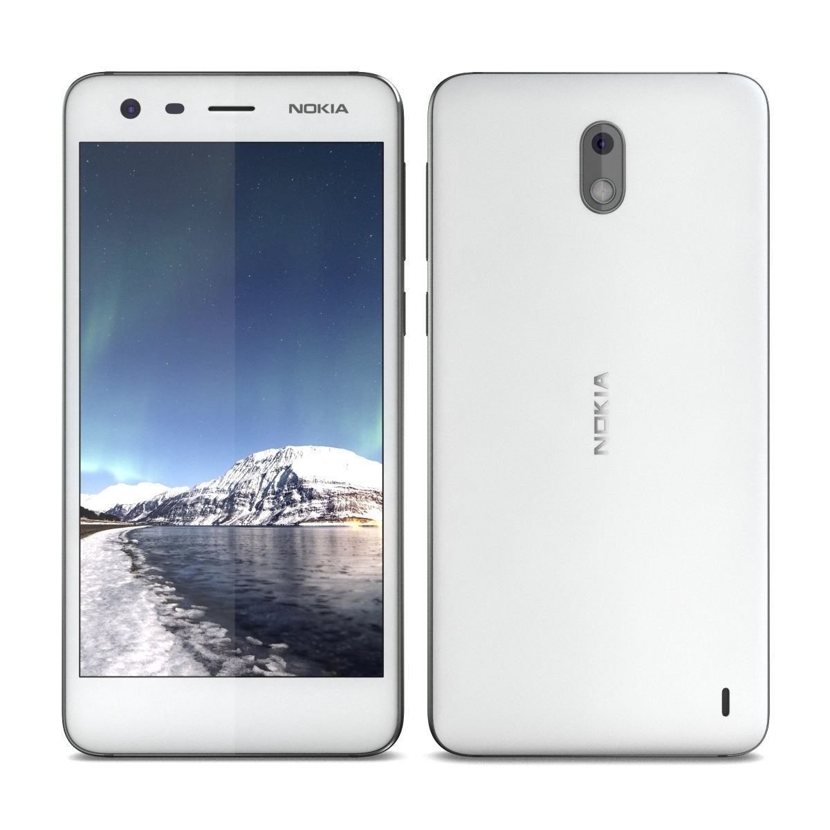Nokia 2 White 3D model_1