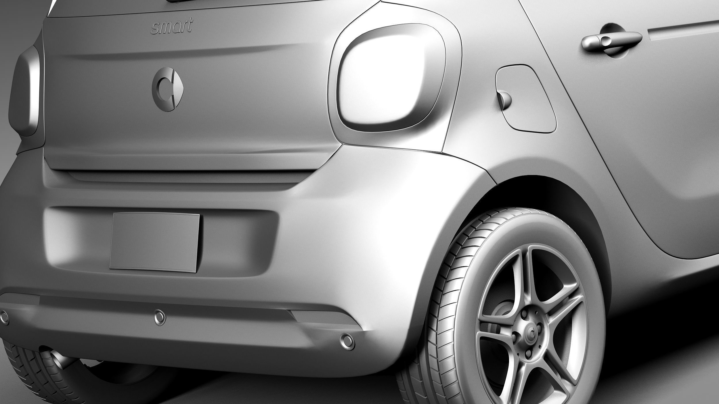 Smart ForFour 2015 3D model_11