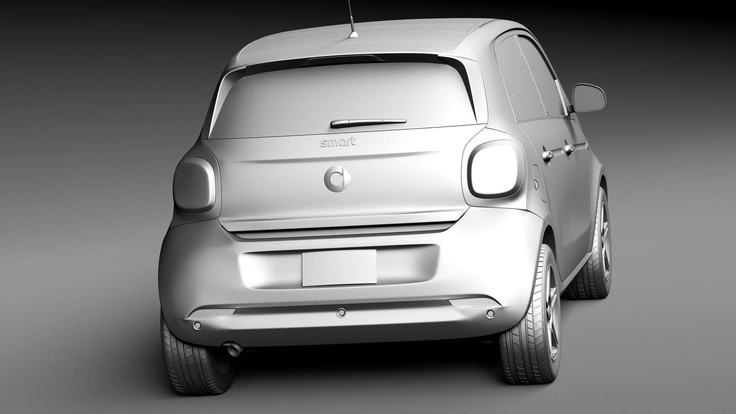 Smart ForFour 2015 3D model_13