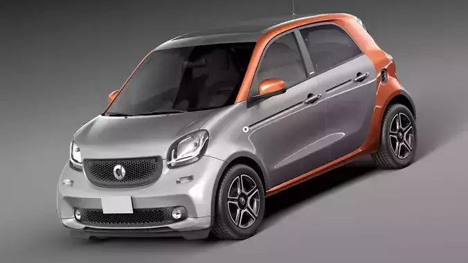 Smart ForFour 2015 3D model