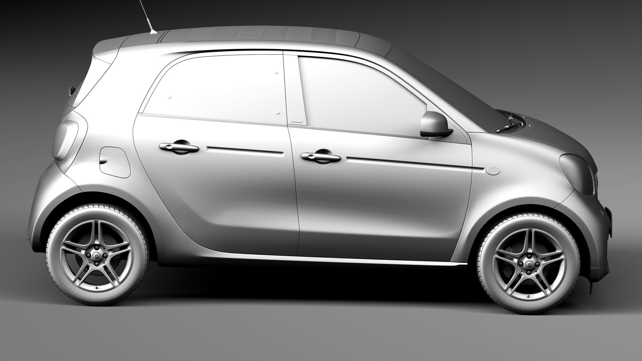 Smart ForFour 2015 3D model_14