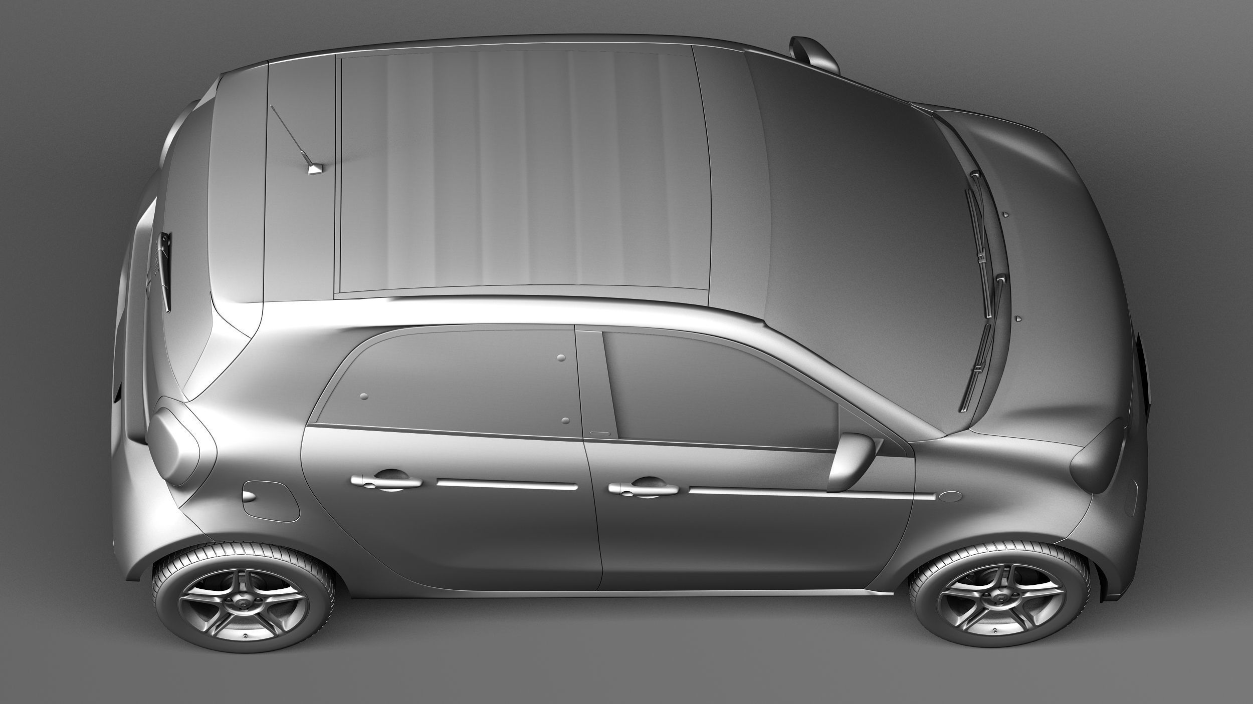 Smart ForFour 2015 3D model_15