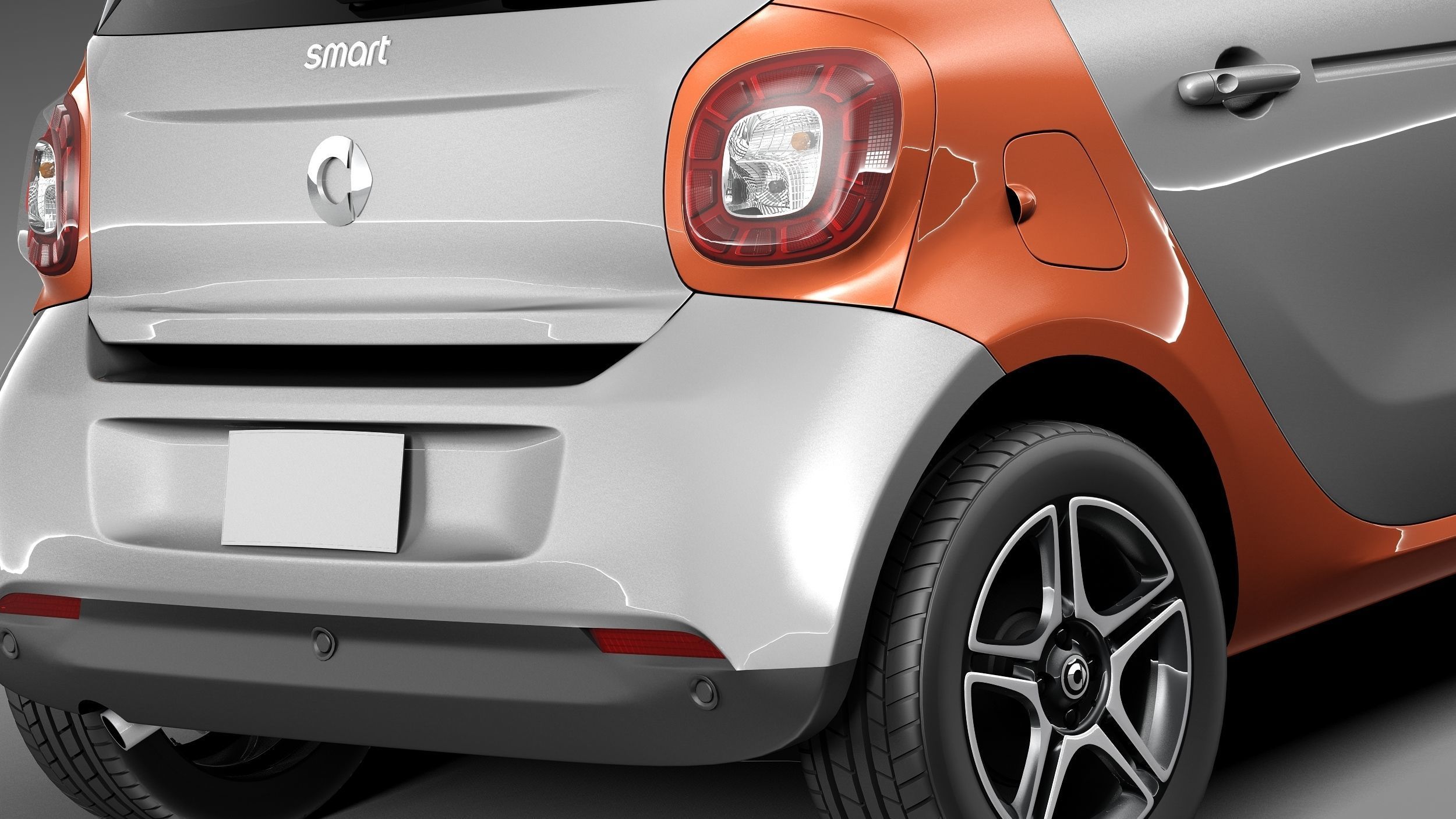 Smart ForFour 2015 3D model_3