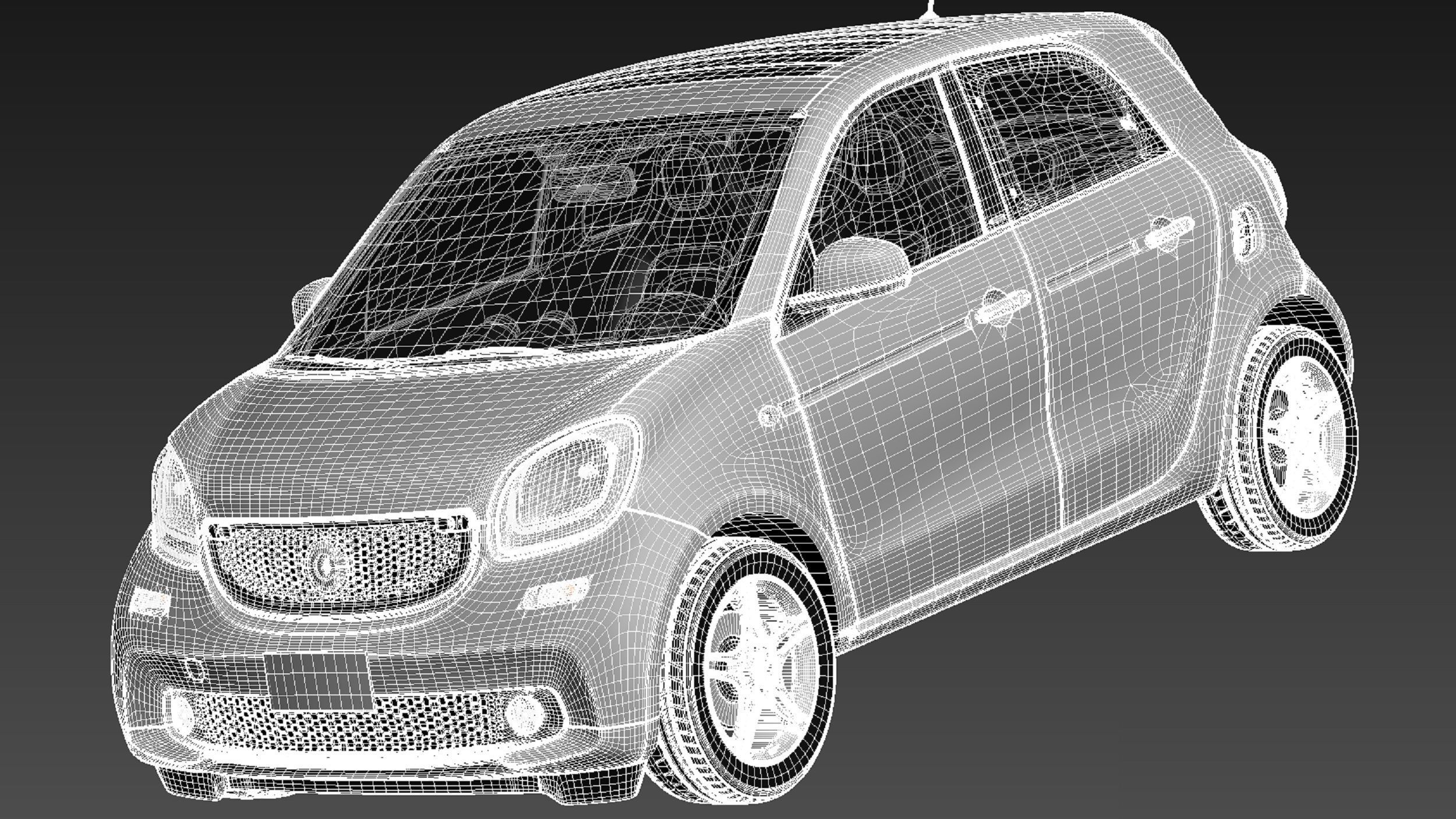 Smart ForFour 2015 3D model_16