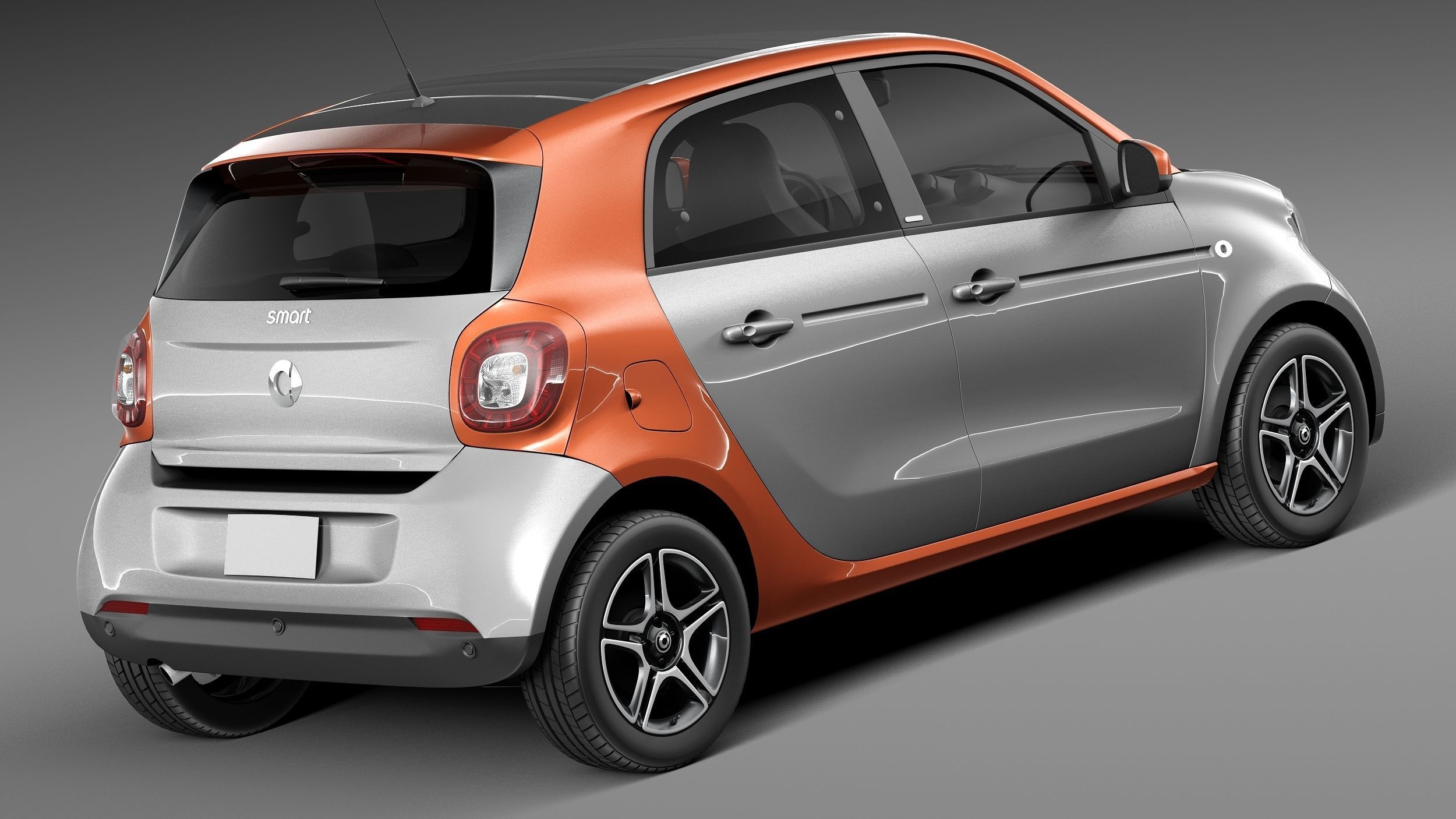 Smart ForFour 2015 3D model_4
