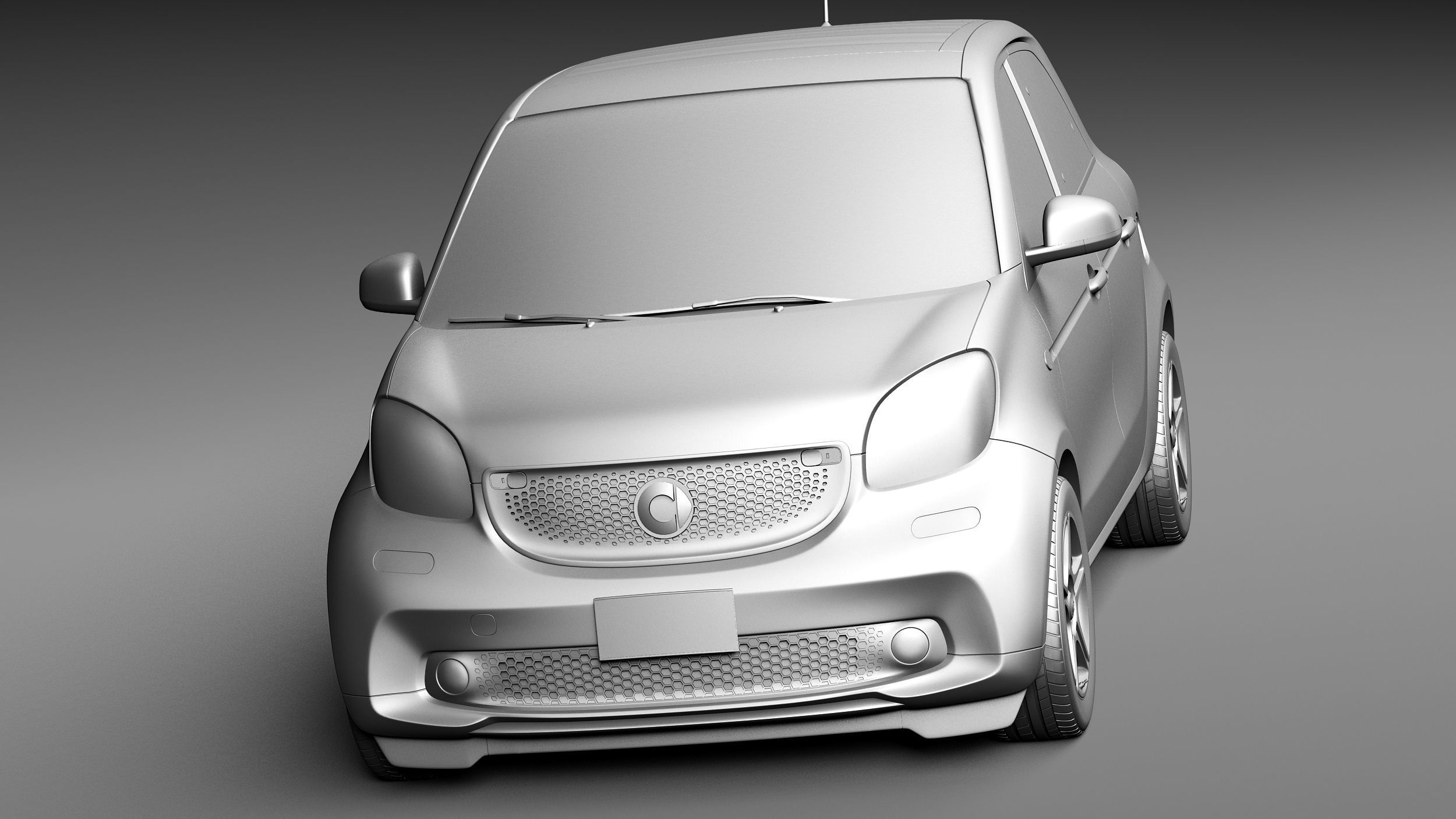 Smart ForFour 2015 3D model_9