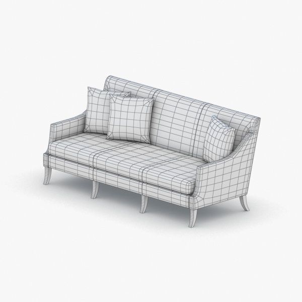 0153 - Sofa Low-poly 3D model_2